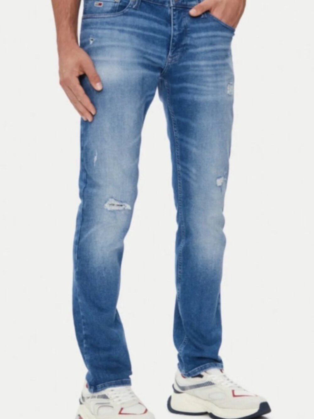 Tommy Hilfiger Blue Ripped Skinny Jeans With Excellent Condition